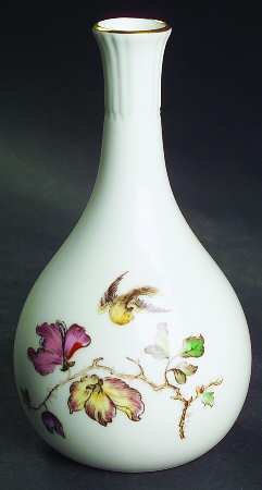 Swallow (No Design Edge, Gold Trim) 5" Bud Vase