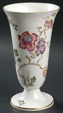 Swallow (No Design Edge, Gold Trim) 6" Vase