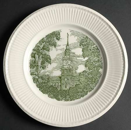 Dartmouth College Green (Edme) Dinner Plate