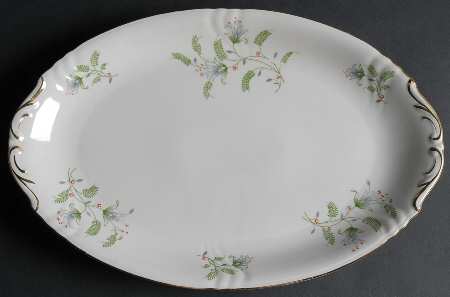 B. Fern (Swirl Rim) 15" Oval Serving Platter