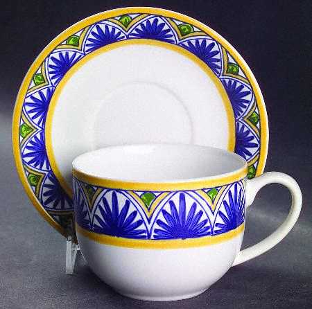 Portofino Flat Cup & Saucer Set