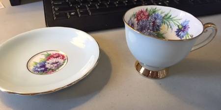 Harvest Glory Footed Cup & Saucer Set