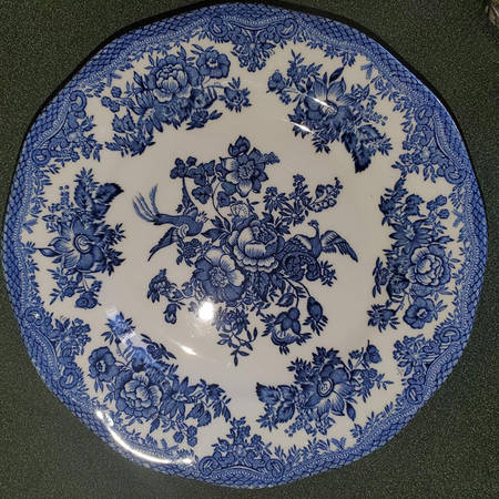 Cottage Rose Blue Bread & Butter Plate