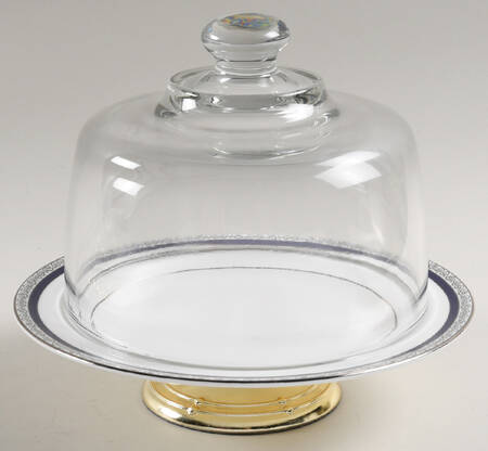 Seville 6 1/2"-7 1/2" Footed Cheese Plate w/ Glass Dome HC