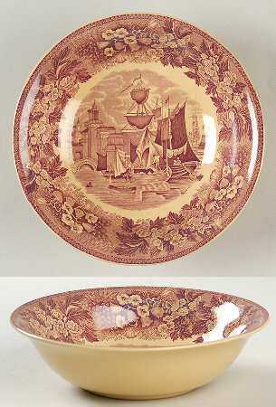 Ferrara Plum (Tan Body, No Trim) Coupe Cereal Bowl