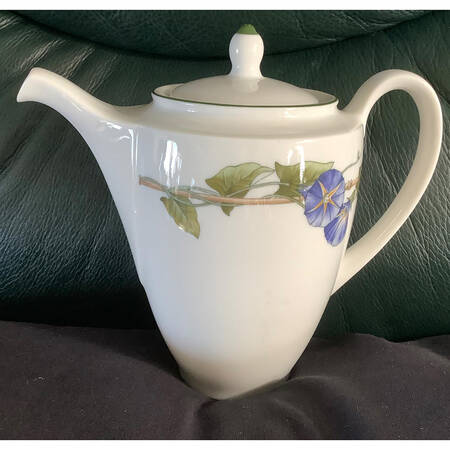 Blue Delphi Coffee Pot & Lid