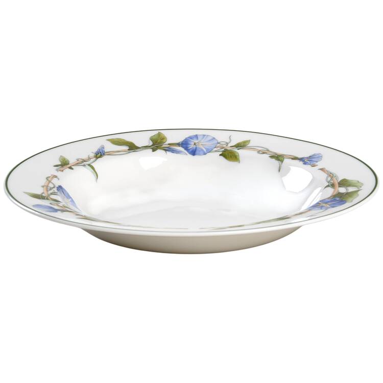 Blue Delphi Rim Soup Bowl