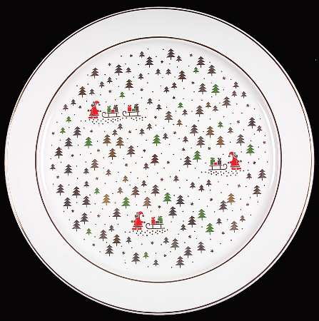 Enchanted Santa 12" Chop Plate (Round Platter)