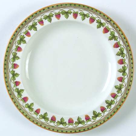 Strawberry Fruit Bread & Butter Plate