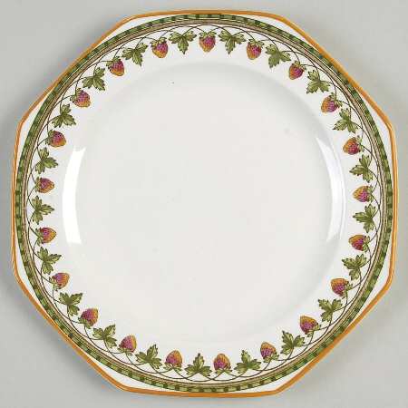 Strawberry Fruit Octagonal Salad Plate