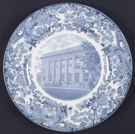 Massachusetts Institute of Tech Blue Dinner Plate