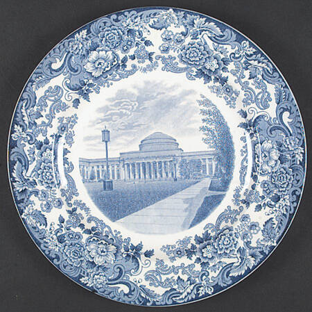 Massachusetts Institute of Tech Blue Dinner Plate