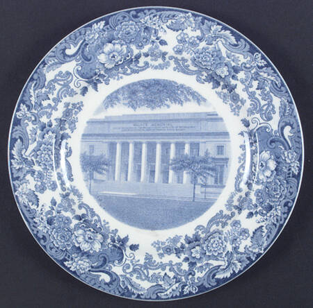 Massachusetts Institute of Tech Blue Dinner Plate