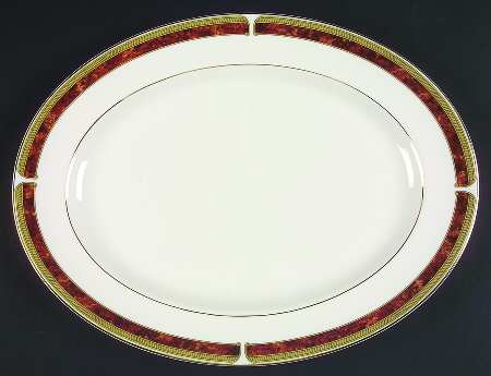 Tortoiseshell 15" Oval Serving Platter