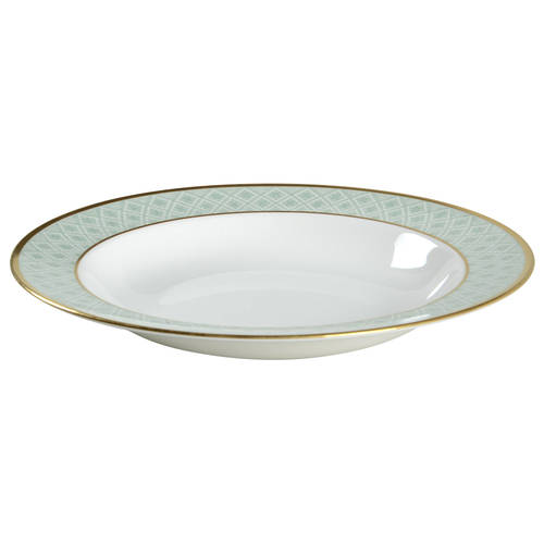 Fitzpatrick Green Large Rim Soup Bowl