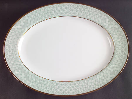 Fitzpatrick Green 15" Oval Serving Platter