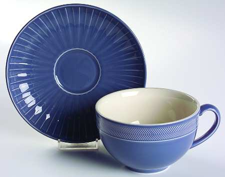 Weekday Weekend Blue Breakfast Cup & Saucer Set