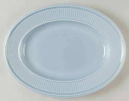 Edme Blue 14" Oval Serving Platter