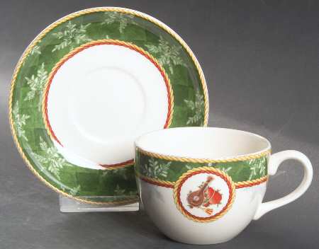 Winter Festival Flat Cup & Saucer Set
