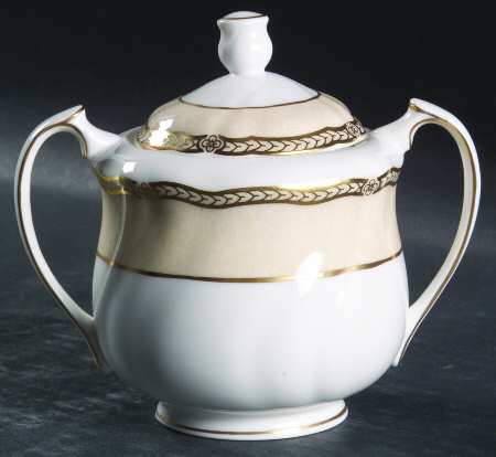 Crown Ivory Sugar Bowl & Lid