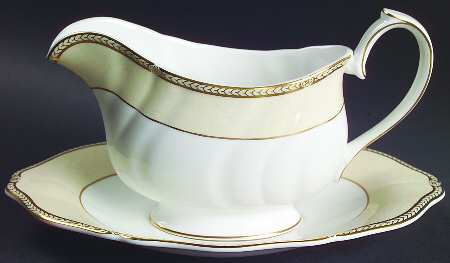 Crown Ivory Gravy Boat & Underplate
