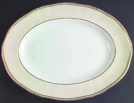 Crown Ivory 13" Oval Serving Platter