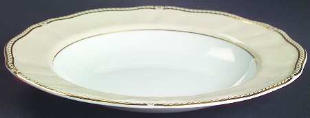Crown Ivory Large Rim Soup Bowl