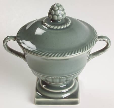 English Terrace Foliage Sugar Bowl & Lid