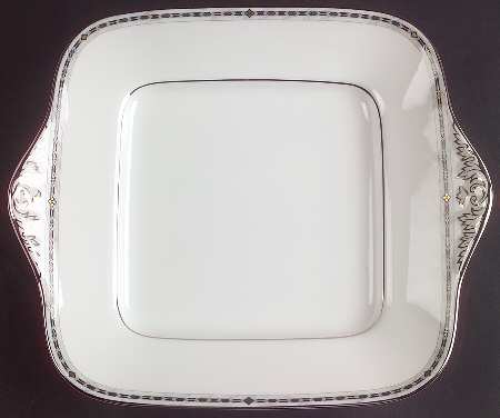Guinevere Square Handled Cake Plate