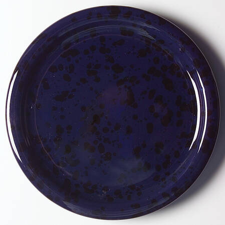 Tortoise Shell Cobalt Blue Salad Plate