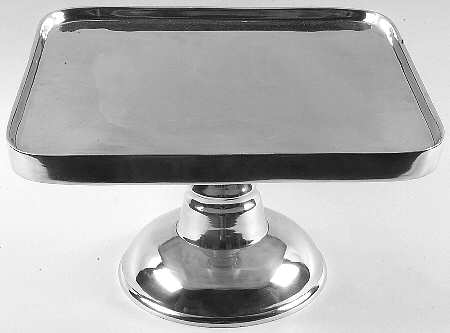 Grand Gourmet 13" Square Metal Footed Cake Stand