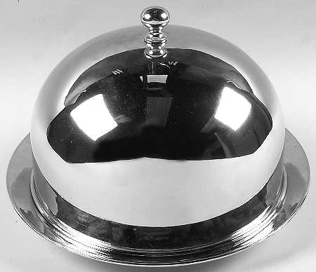 Grand Gourmet Metal Serving Tray & Round Dome