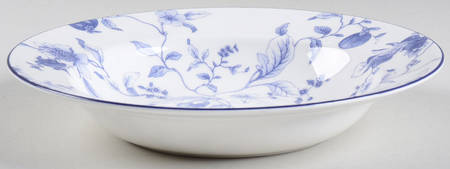 Blue Plum Rim Soup Bowl