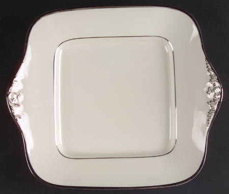 Majesty Platinum Square Handled Cake Plate
