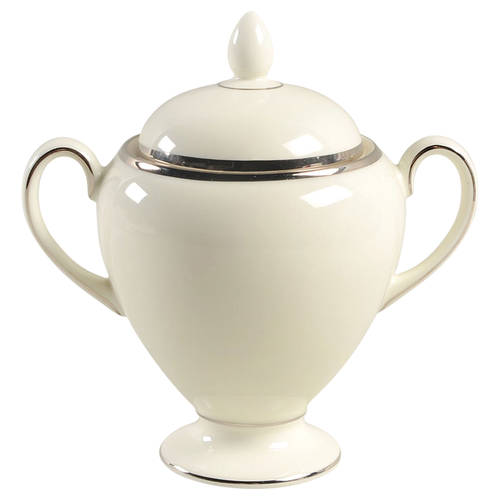 Majesty Platinum Globe Shape Sugar Bowl & Lid