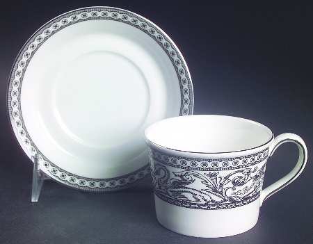 Contrasts Florentine Flat Cup & Saucer Set