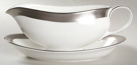 Kells Platinum Gravy Boat & Underplate