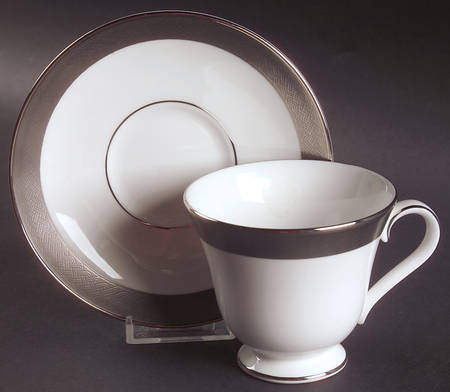 Kells Platinum Footed Cup & Saucer Set