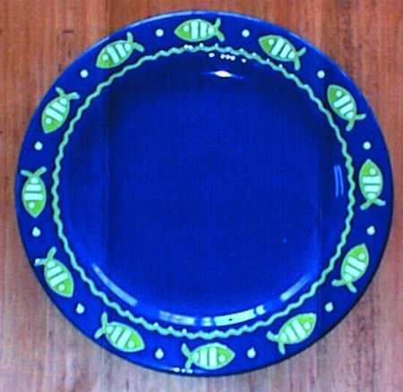 Fun Fish Blue Dinner Plate