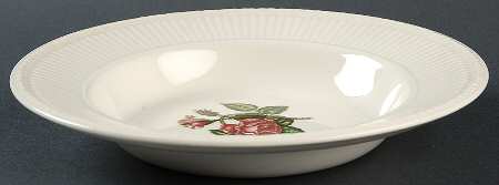 Moss Rose (Newer, Black Backstamp) Rim Soup Bowl