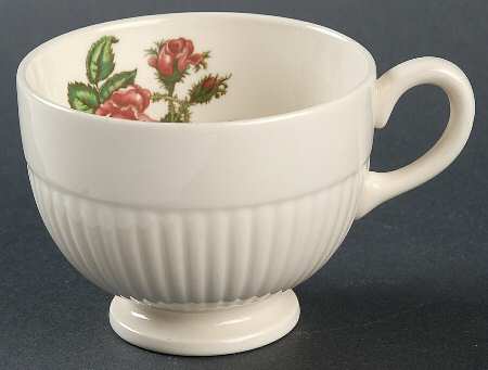 Moss Rose (Newer, Black Backstamp) Footed Cup