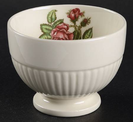 Moss Rose (Newer, Black Backstamp) Mini Open Sugar Bowl