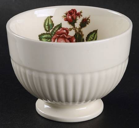 Moss Rose (Newer, Black Backstamp) Open Sugar Bowl
