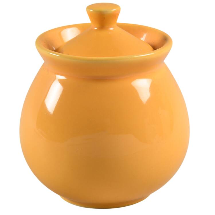 Fun Factory Yellow (Germany) Sugar Bowl & Lid