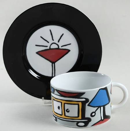 Art Werk Flat Cup & Saucer Set