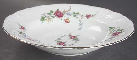 Rose Garden Rim Soup Bowl by Wawel