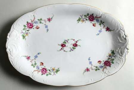Rose Garden 12" Oval Serving Platter