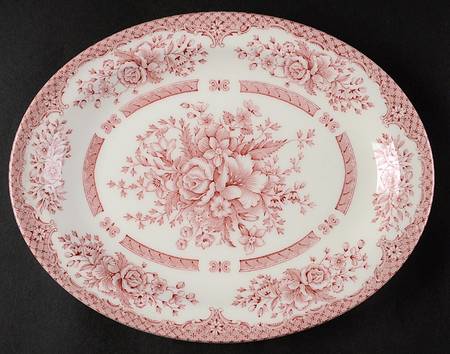 Kew Pink 11" Oval Serving Platter