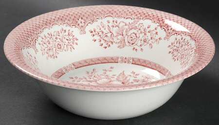 Kew Pink 9" Round Vegetable Bowl