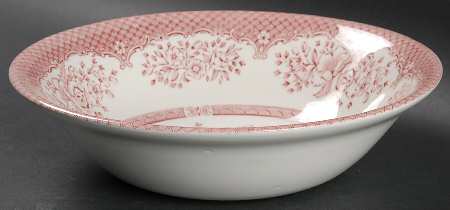 Kew Pink 9" Round Vegetable Bowl